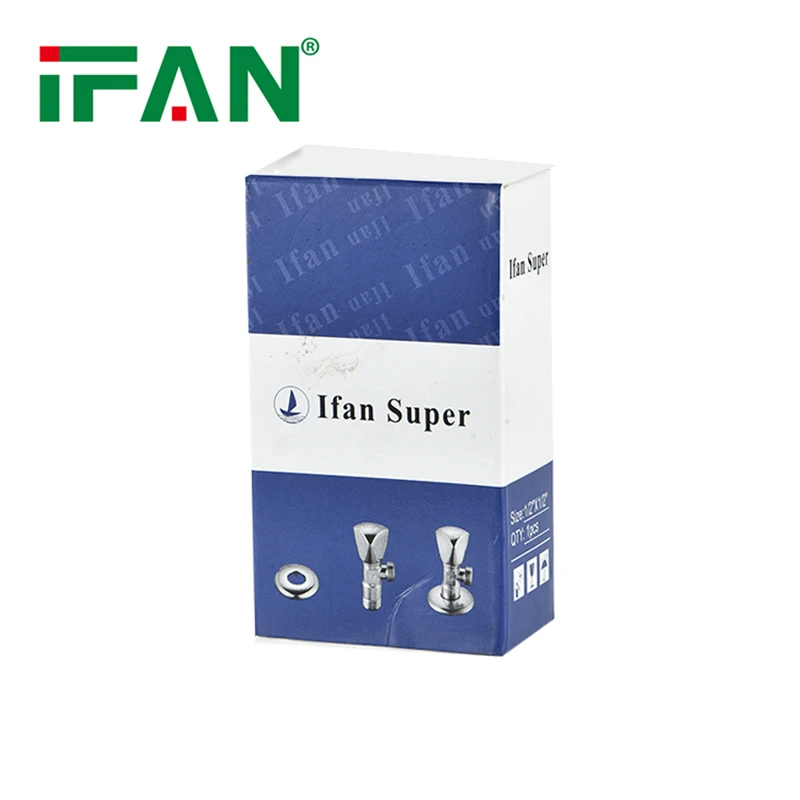 IFAN Manual Handle Chinese Manufacturer Three Way Angle Valve 1/2 Inch Brass Angle Valve