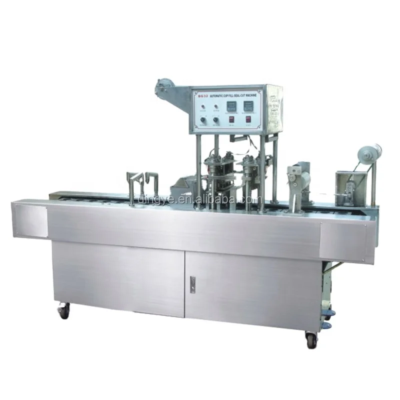 BG48S Automatic milk bottle filling and sealing machine Foil cut-form-seal in one time,save foil device
