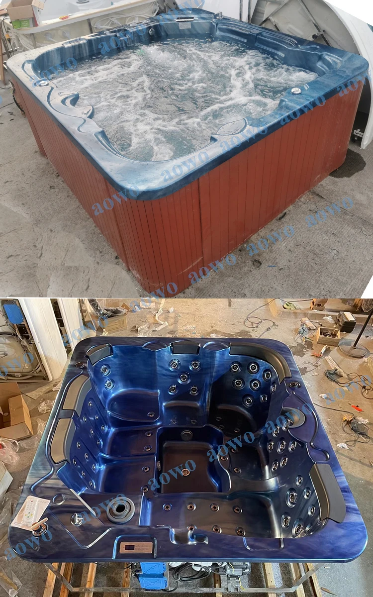 big yacuzzi whirlpool tub 7 person hot tube outdoor American acrylic jakuzi swim spa villa garden install hydromassage pool