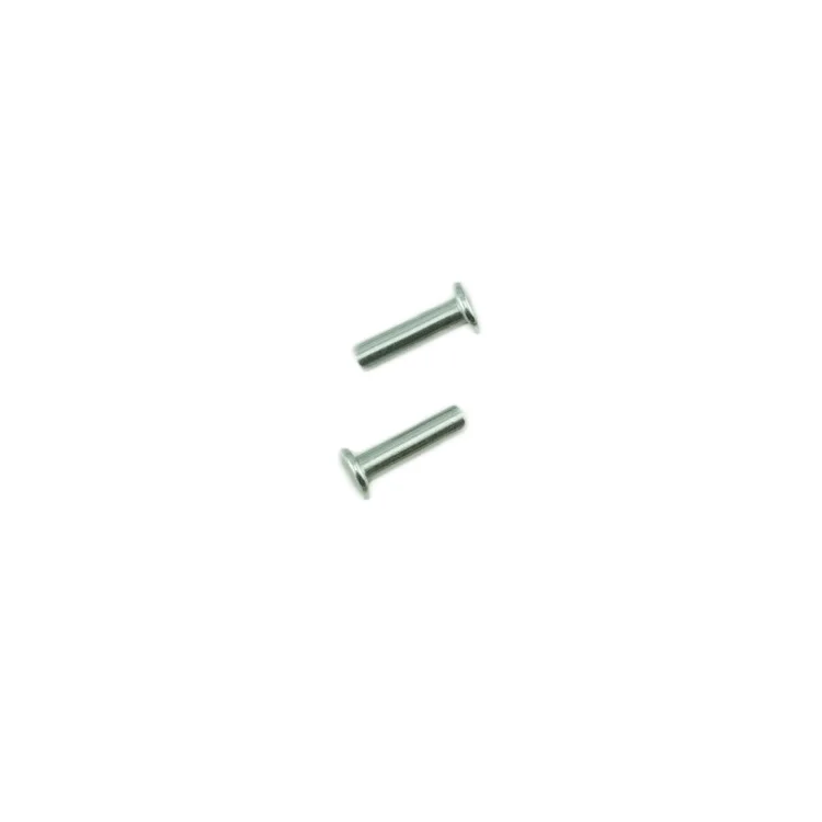 Nonstandard custom plated flat round head  semi-tubular rivets