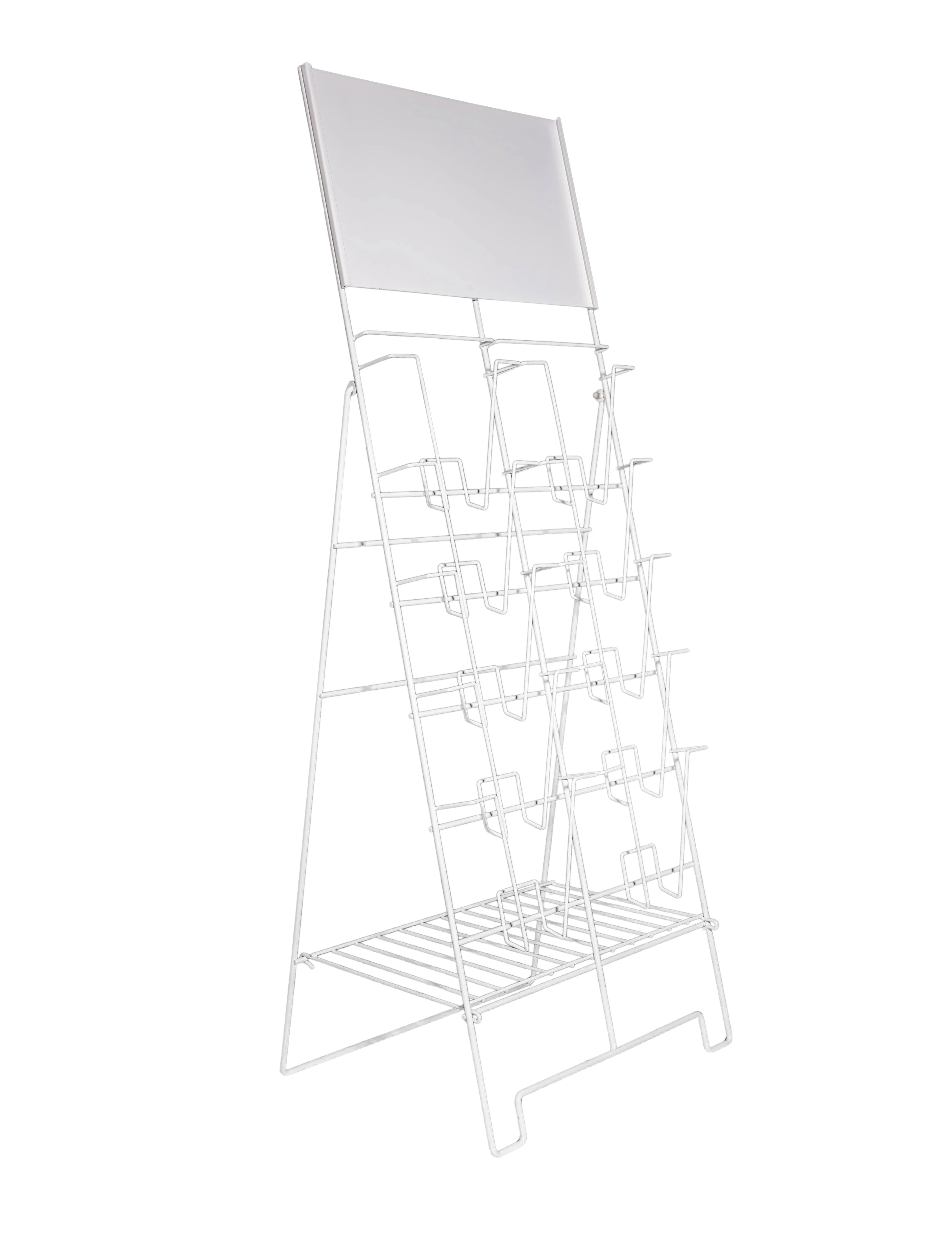 Portable Metal Magazine Display Rack for Supermarket Brochure Holder & Promotional Literature Stands