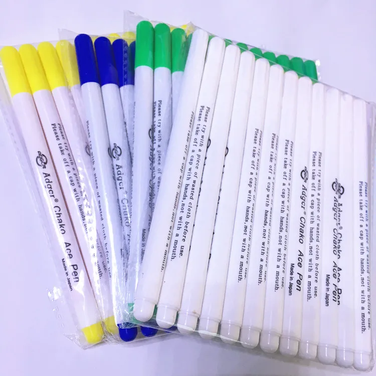 8 colors Water Erasable Fabric Marker Pen Disappearing Ink Fabric Marker Pen for Sewing Creating Washable Art