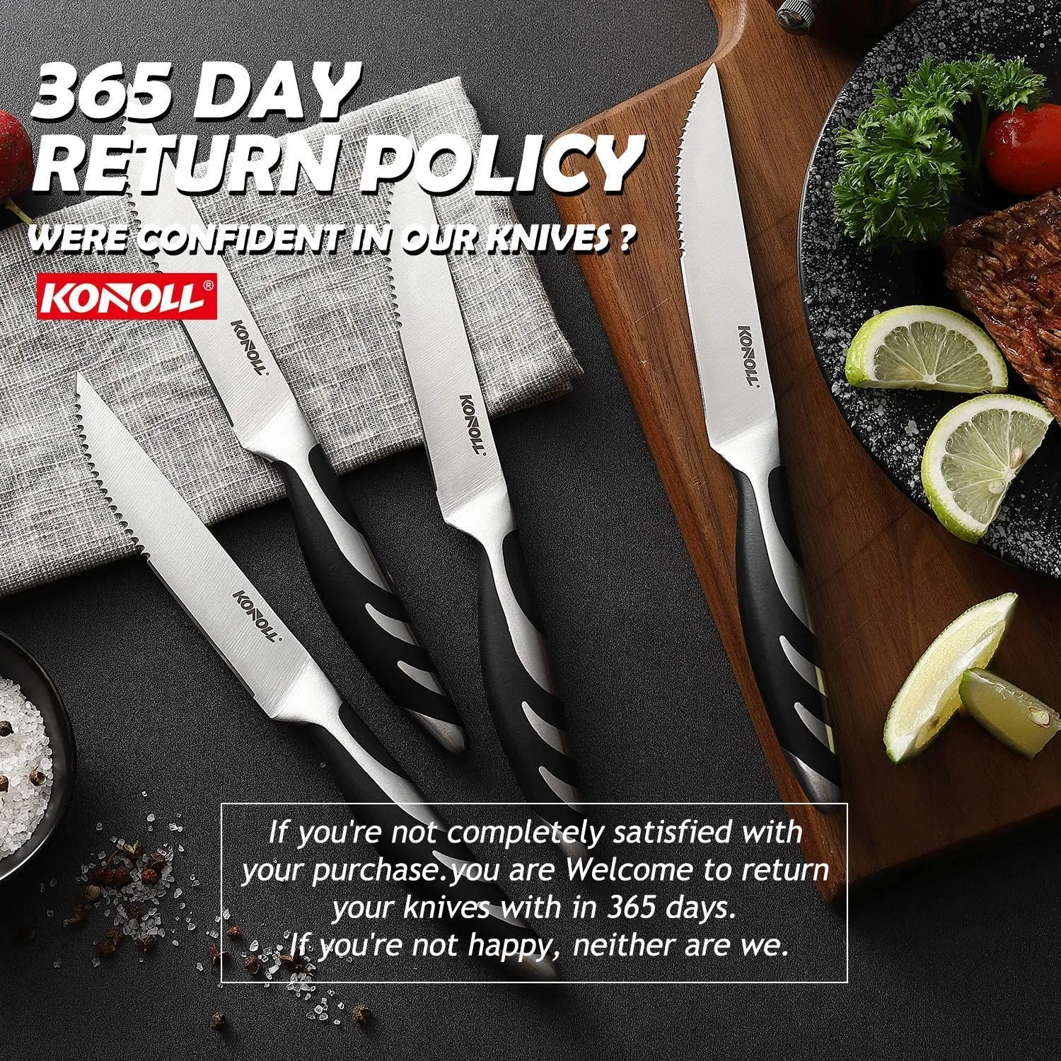 Steak Knives Luxury Style Stainless Steel 5CR15SS Customized 4PCS Steak Knife Set 6PCS With Gift Box Packing