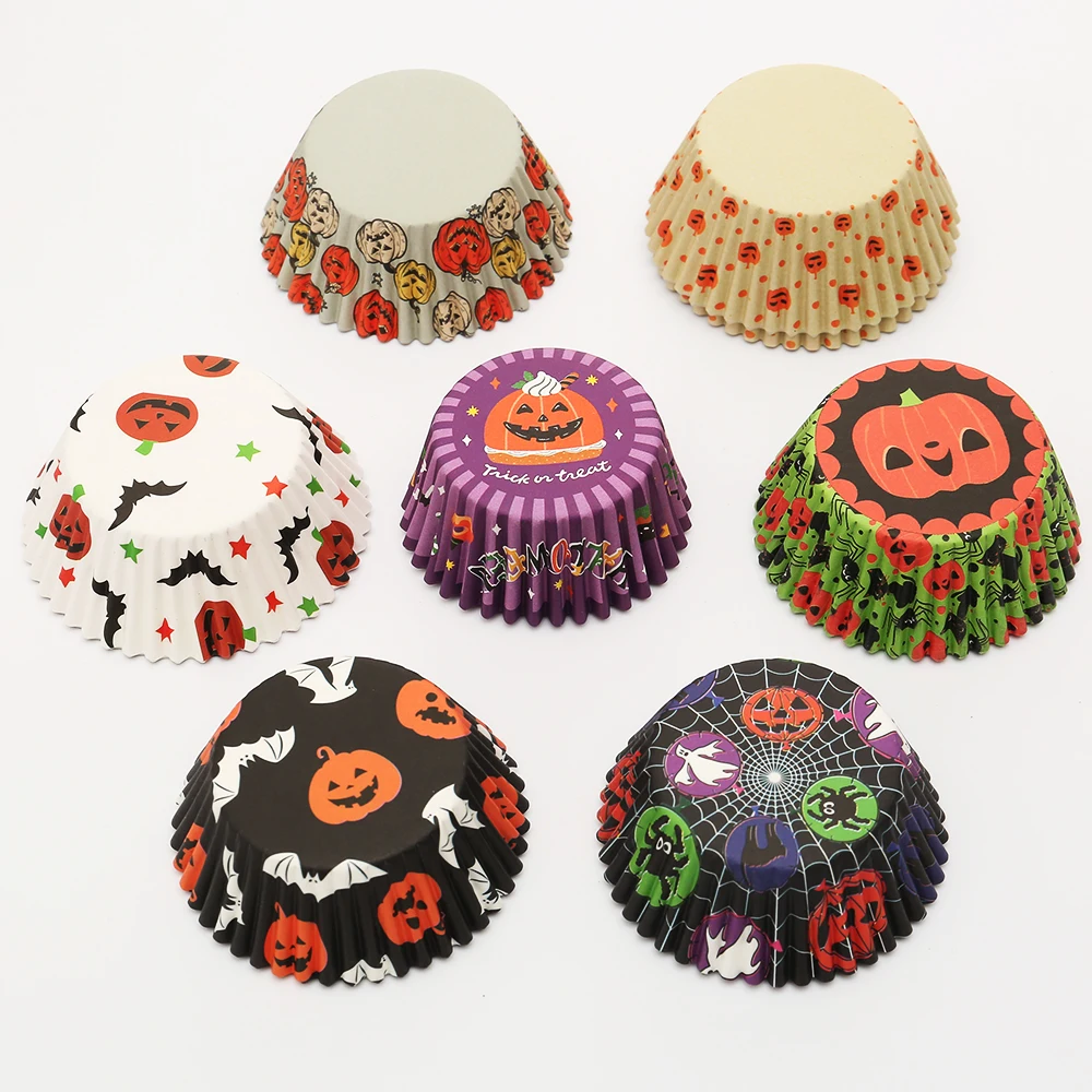 Food Grade Hallowmas base dia 50mm Cupcake paper Pastry cup cake silicone paper muffin baking cup cake case