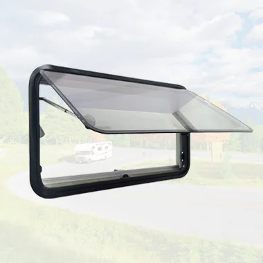 MG20 aluminum alloy outer frame motohome window round corner caravan window double acrylic rv window