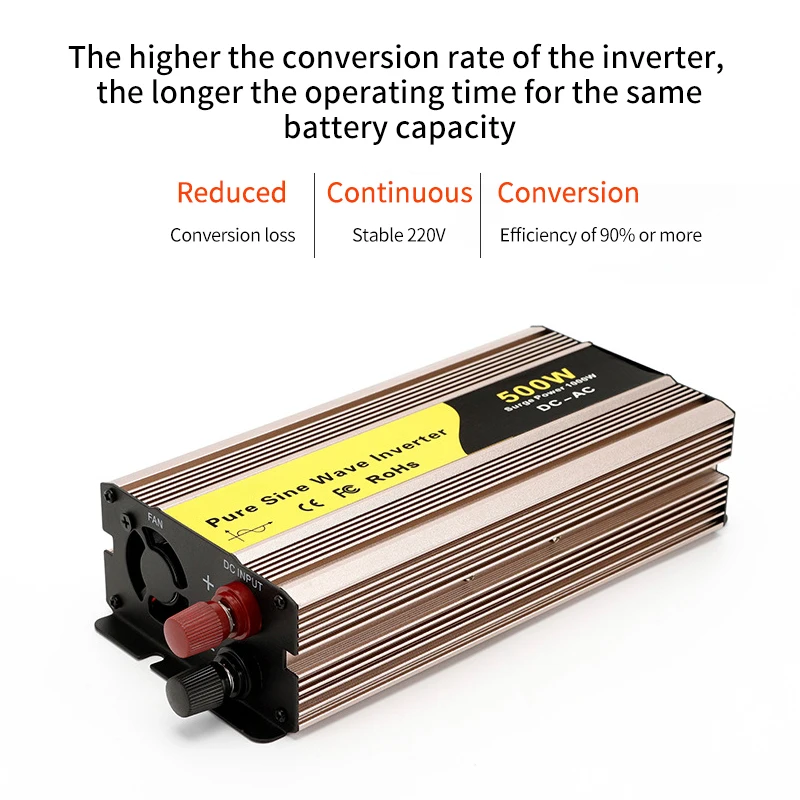 Factory Direct Sale 500Watt Car And Portable Pure Sine Wave Solar Inverter For Household Or Car Use OEM