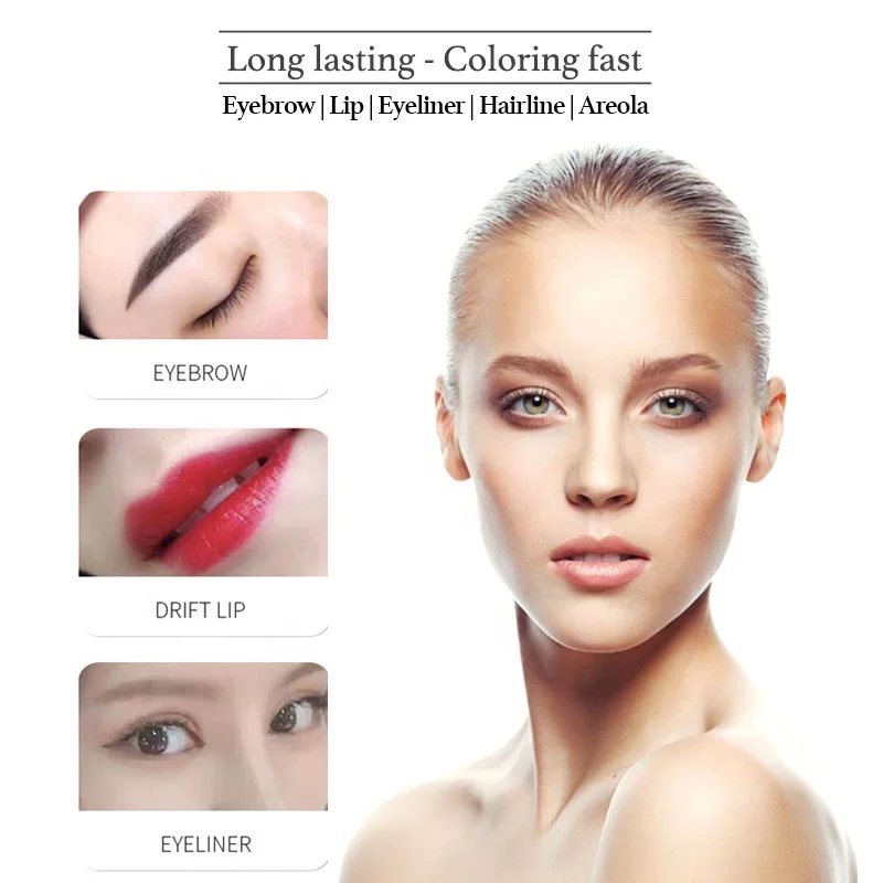  Original Pure PMU Pigment Easy To Color 15ML Tattoo Microblading Ink for Lip and
