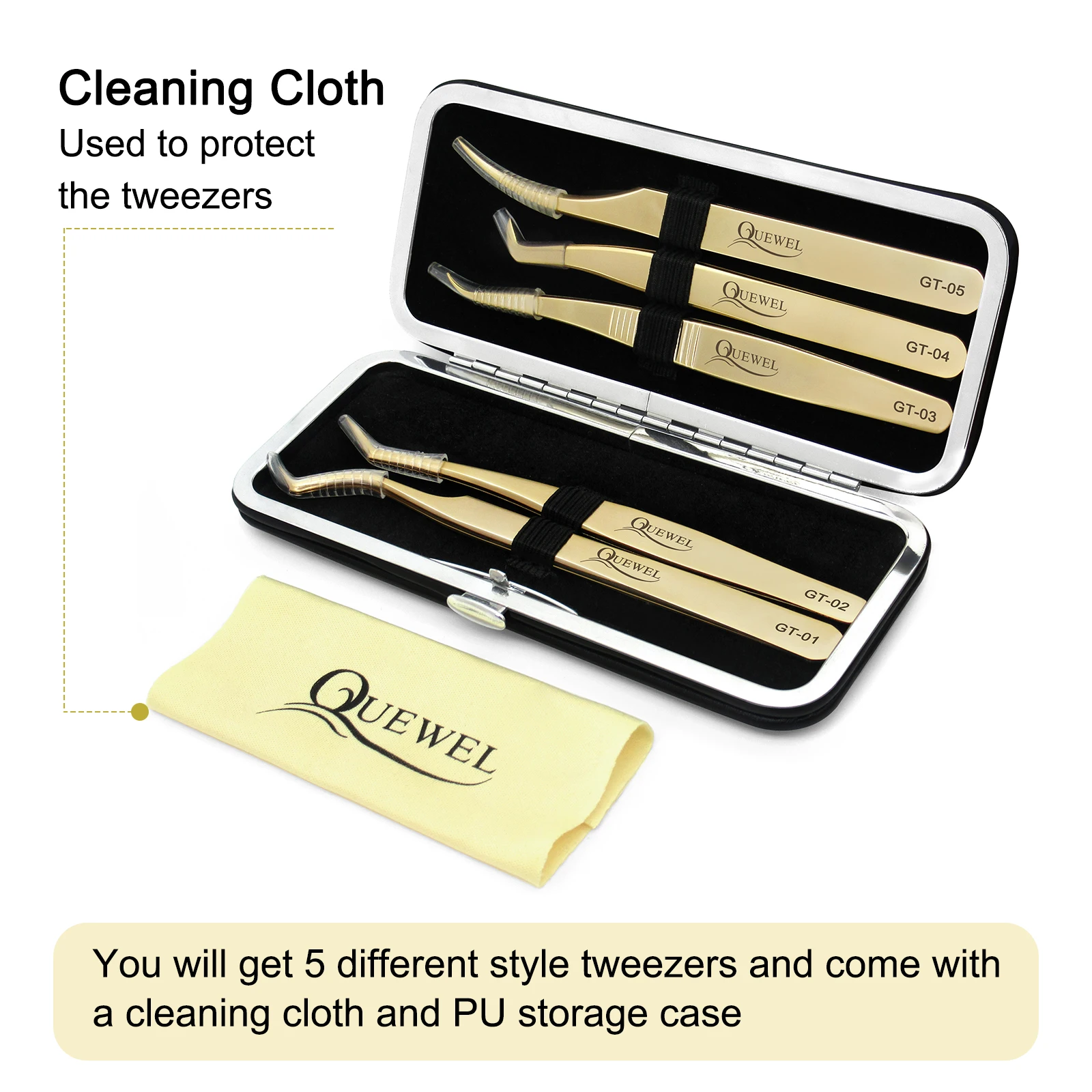 Wholesale Price Customized LOGO Glod Tweezer Top Quality Eyebrow Eyelash Tool Eyelash Extension Glod Tweezers