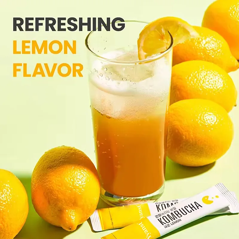 Sugar Free Natural Flavor Kombucha Probiotics prebiotics Powder Boost Energy Promote Digestive Probiotic Powder Drink