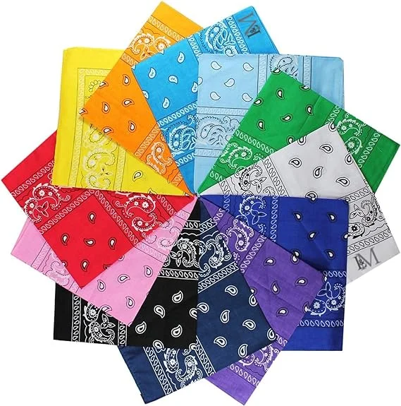 custom design multifunctional bandana colourful custom square fabric printed headwear classic custom bandana logo bandana