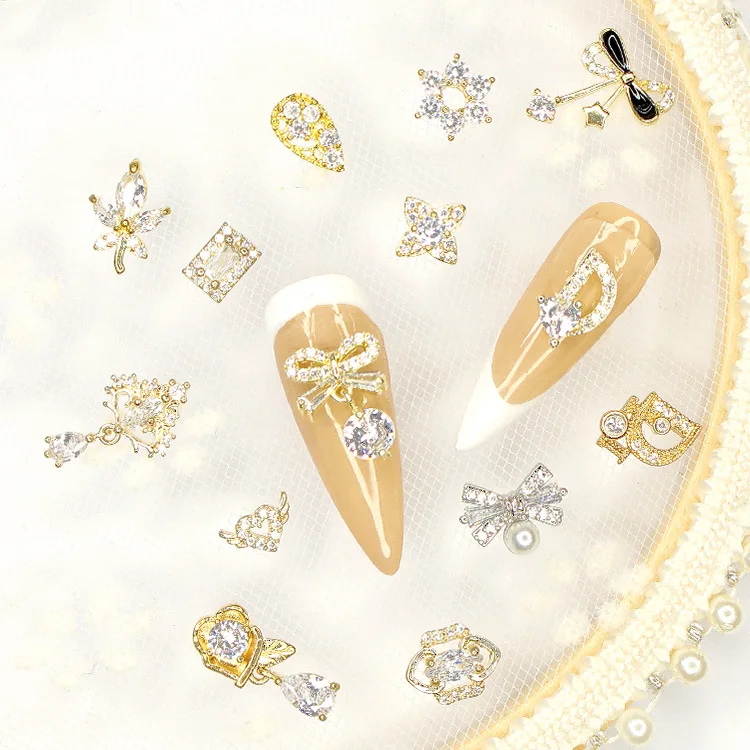 1 Pcs Flat Back Rhinestones for Nails Summer Art 3D Zircon Trendy Nail Accessories DIY Manicure Diamond Jewelry Nail Rhinestones