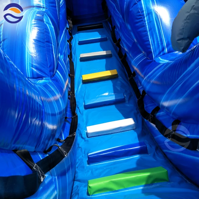 Dolphin Water Slide  Wholesale Commercial Backyard Blue Inflatable Water Slides