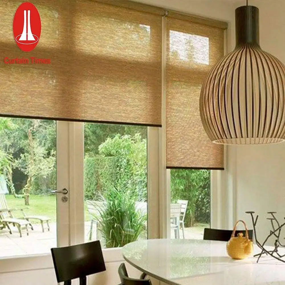 Popular Roller Chain Red Layer Aluminium Composite Pole Motors Outdoor Sun Shade Portable Roller Blinds