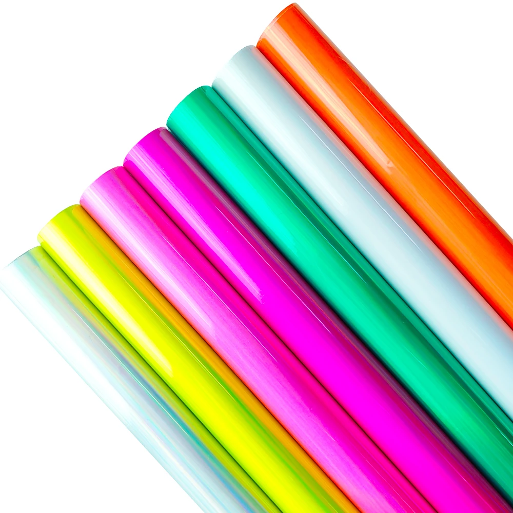 2024 new products Wholesale Solid color laser PVC film jelly vinyl  for the production of coin purse handbag
