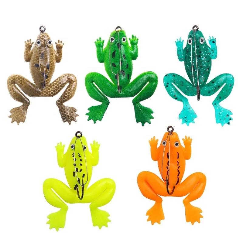 High quality  Anti-hanging bottom simulation frog various weight lure soft frog bait PVC frog bait for black fish