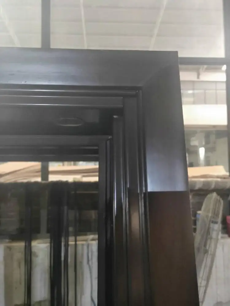 High Quality Dubai Design Wrought Iron Standard Main Gate Wood  Steel Armored Door With Hotel Locks