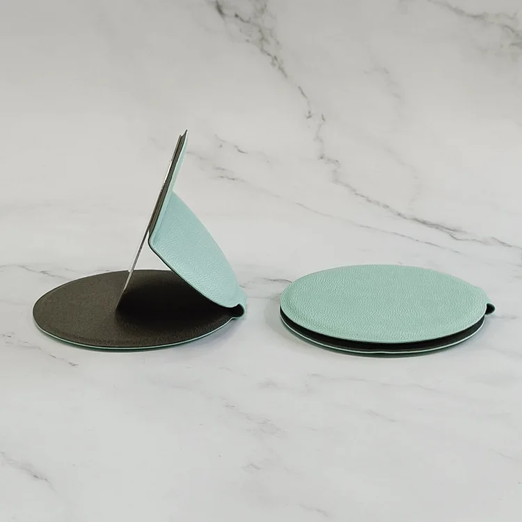 Wholesale girl designs cosmetic small round bag compact mirrors make up mirror pocket size