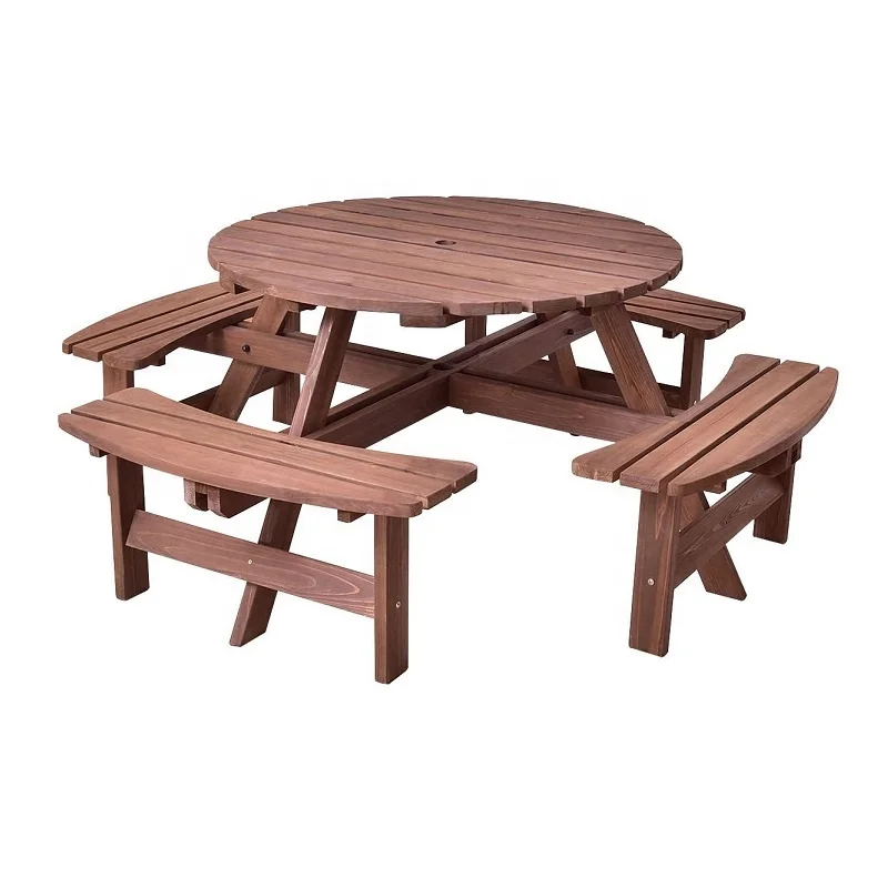 8 seat umbrella hold design perfect outdoor picnic table