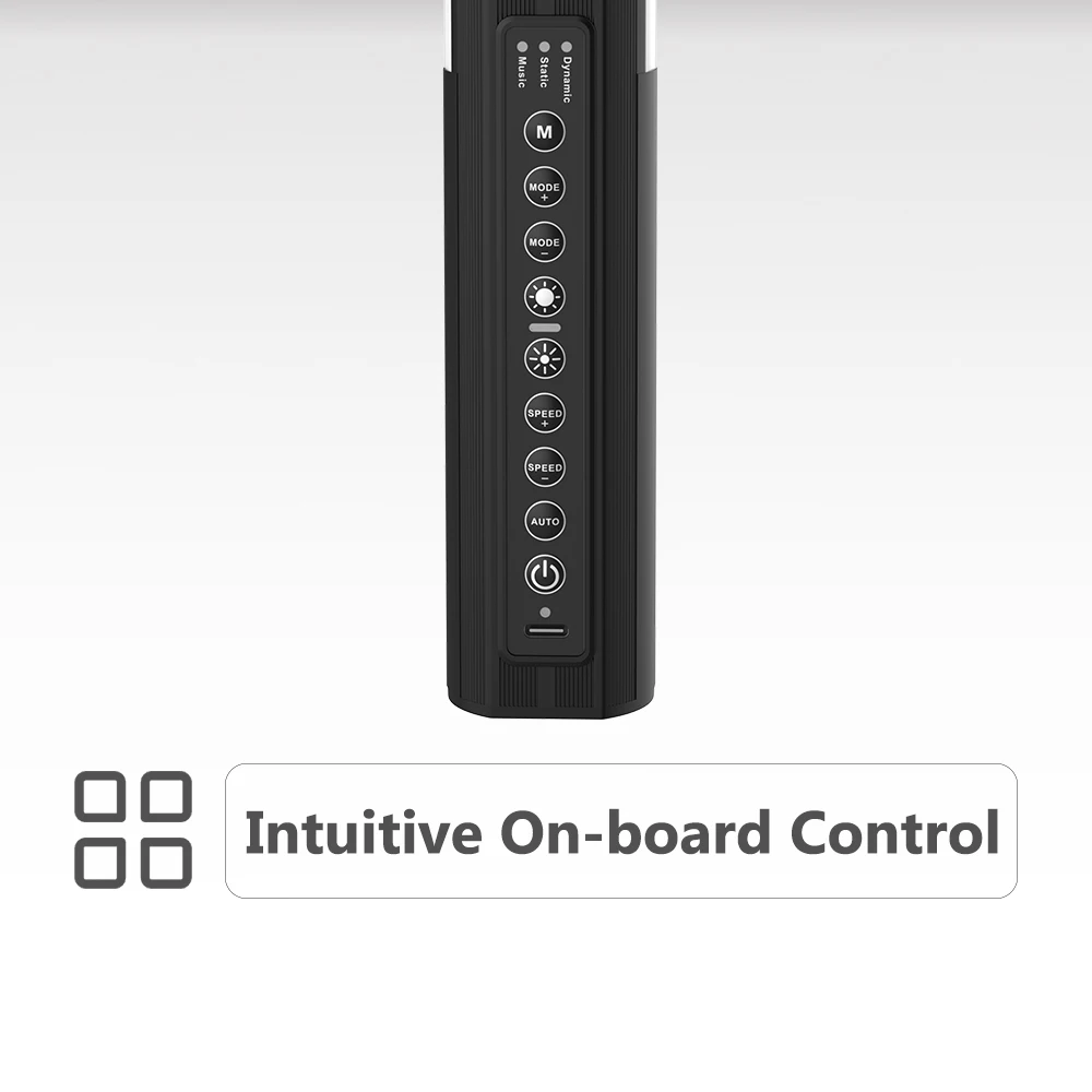 Mood1S 85cm 2Pack RGB Tube Lights Wireless Remote Control Stick Music Sync 117 Light Effects 3ft LED RGB Wand Light with Tripods