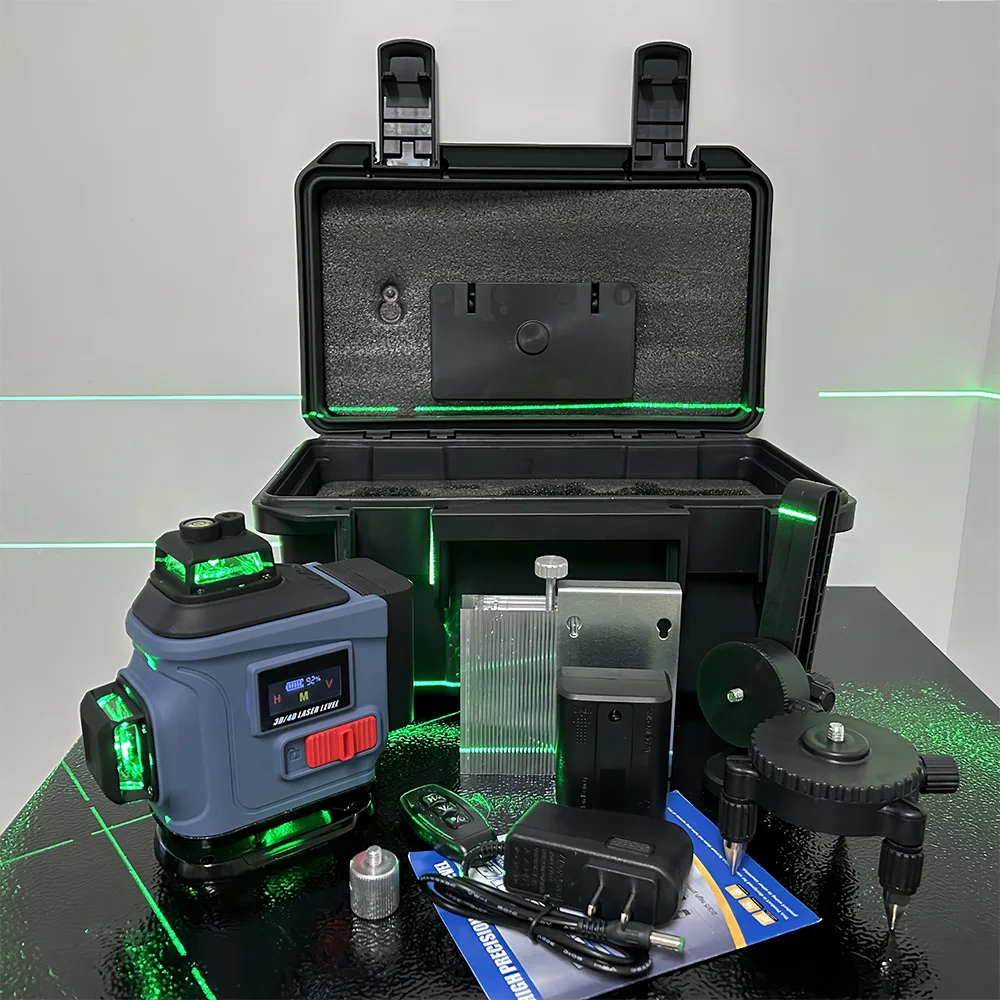 16 Lines Laser Level Self Leveling Green Laser Level 4D Cross Line Laser for Construction and Picture Hanging