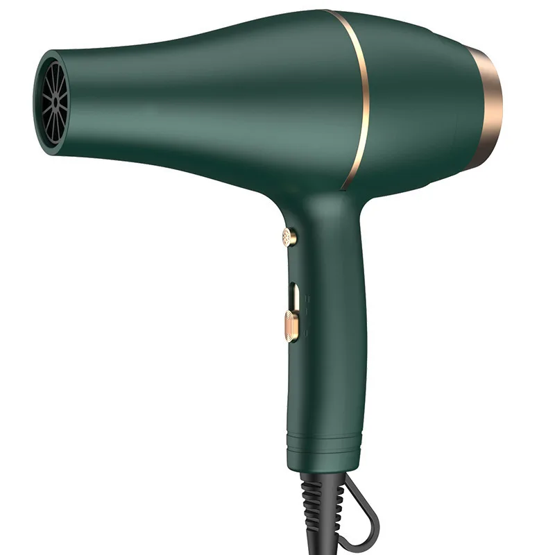 Высокоскоростной безлистный электрический фен для волос ионный аппарат зеленый Профессиональный