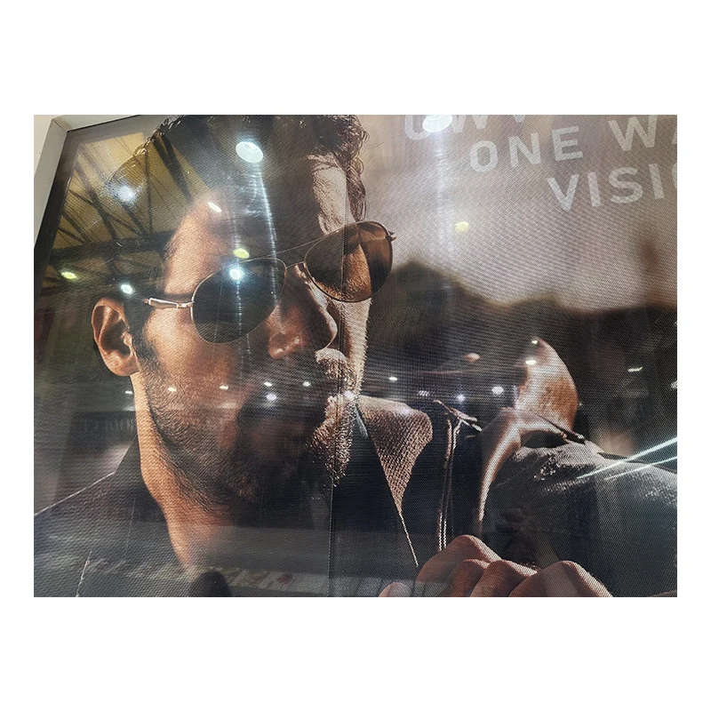 Стеклянная оконная перфорированная виниловая наклейка 140gsm микро графическая одностороннее видение