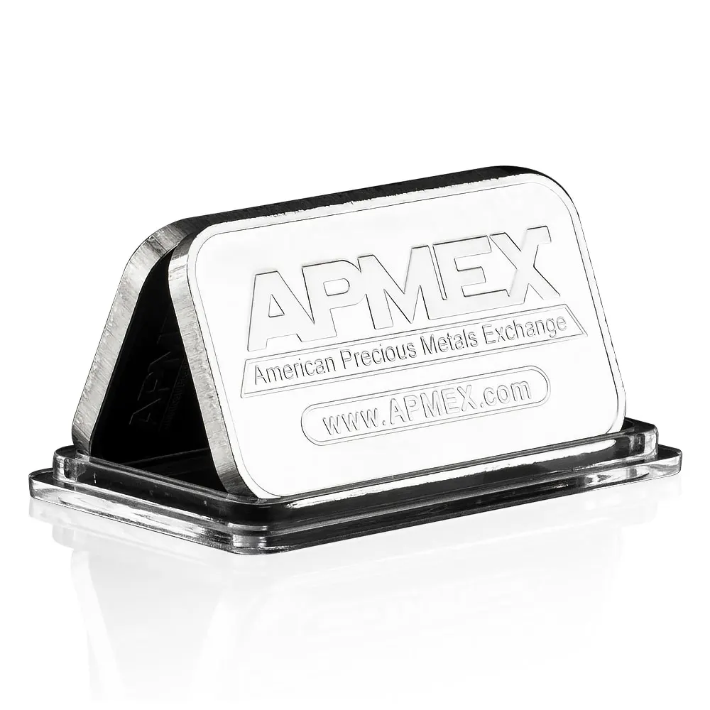 APMEX Silvery Bar Bullion Silver-plated Replica Collectible Crafts Souvenir Gifts