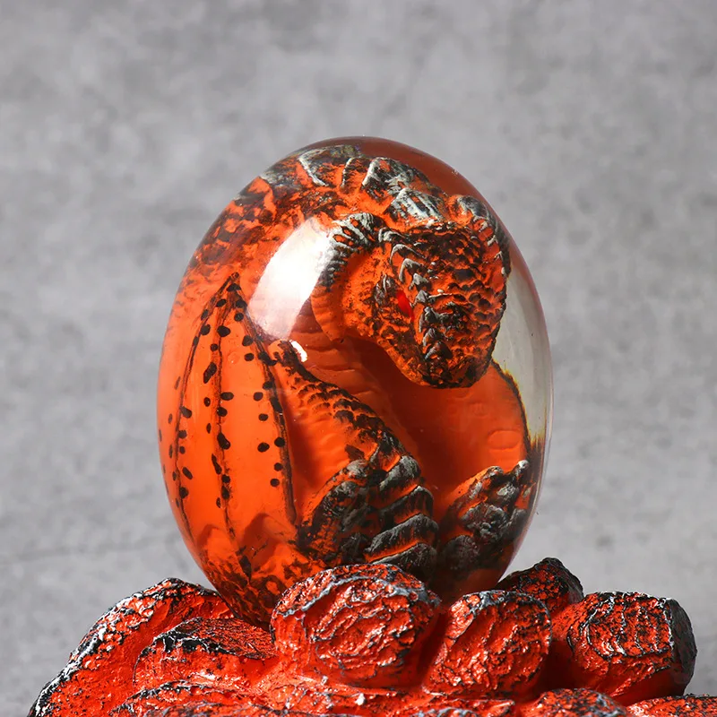 Amazon New Arrivals Game of Thrones Glowing Lava Dragon Eggs Hobbit Harry Potter Dinosaur Egg Souvenir Resin