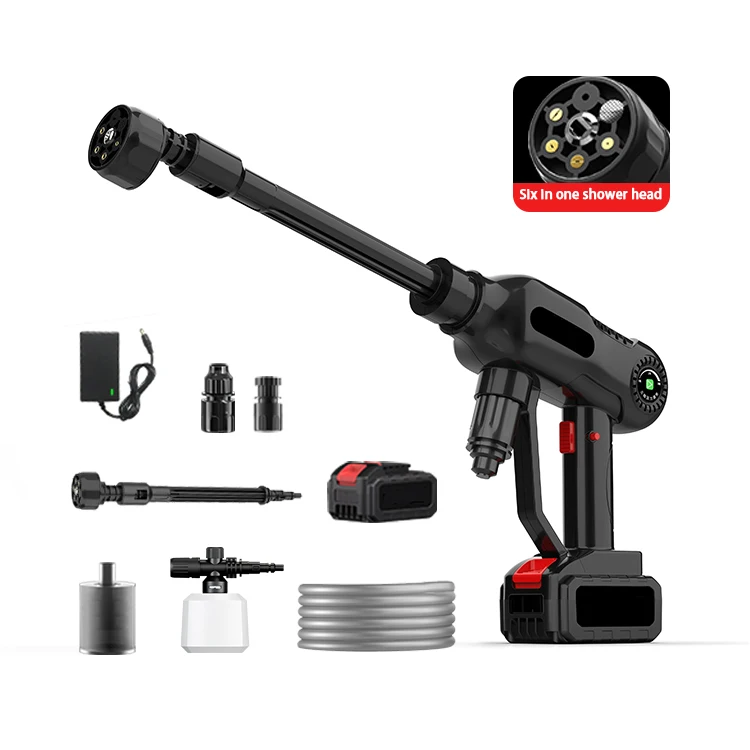 portable car wash  water gun high pressure  wireless multi-purpose sprinkler lithium battery charging wholesale car wash machine