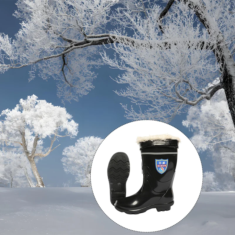 Factory Customized Thickened Warm Cotton Lining Pvc Rain Boots Waterproof Non-Slip Cheap Rain Boots