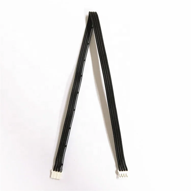 OEM 2.0 JST PH 4P connector  black flat cable wire harness 4 core 24awg 30cm