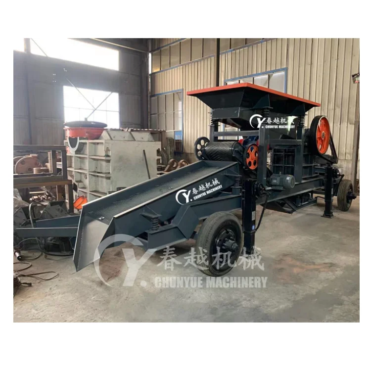 Good quality big Mobile jaw crusher and vibrating feeder for the stone