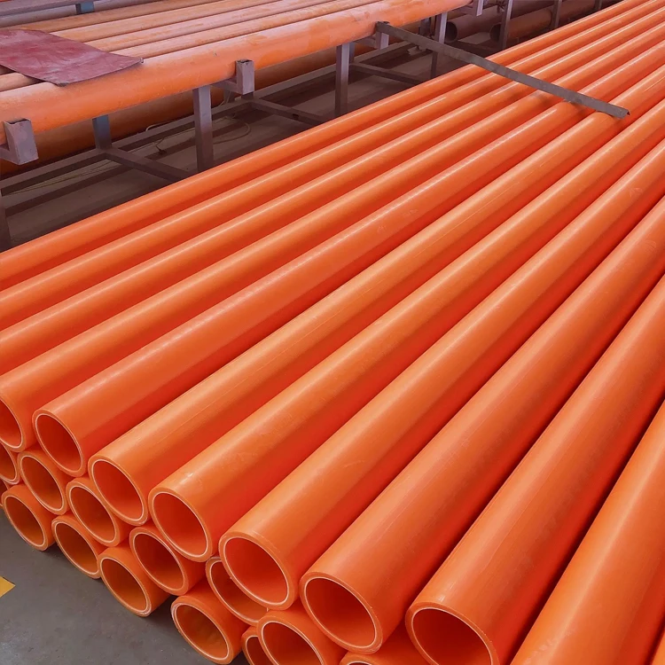 3 inch 100mm Thin Walled Plastic MPP Pipe Orange Modified Underground Cable Sleeve Conduit