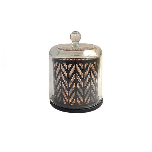 Premium 150ml 350ml 700ml colorful empty glass jars candle with glass lid