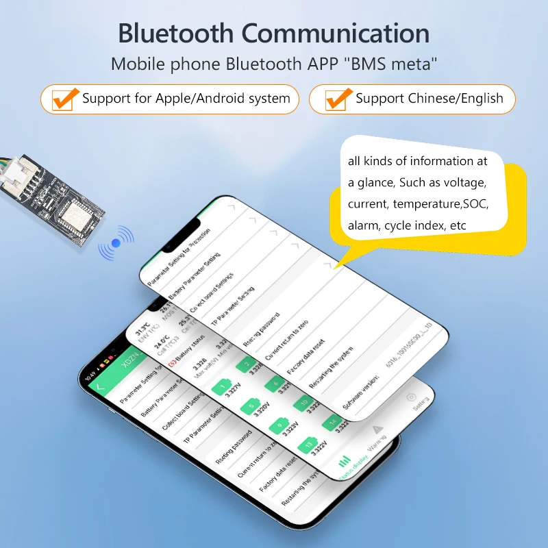 TDT Battery Management System 8S 16S 24V 48V 100A 150A 200A lifepo4 Smart BMS bms Bluetooth RS485 CAN for DIY battery pack
