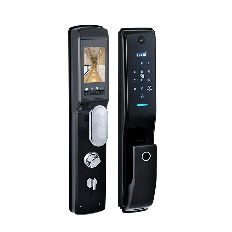Smart Electronic Door Lock Fingerprint Password Automatic Card Wireless Mechanical Key Security Access Lock