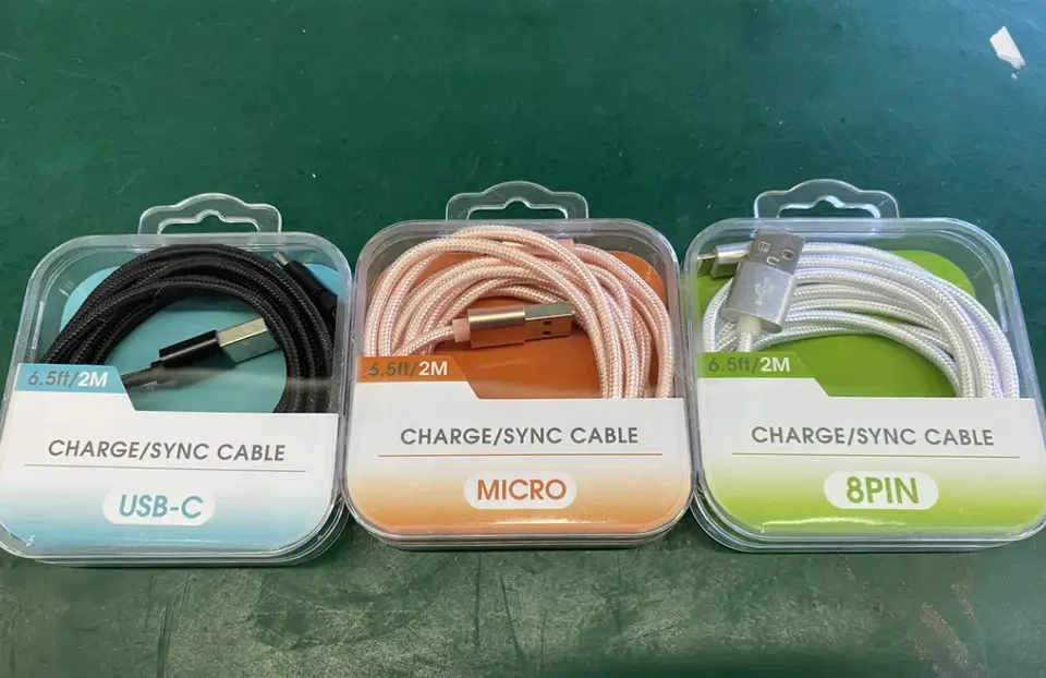 1 Sample is Ok 2M USB Cable Nylon Braided 6Ft Micro USB Cord Type C Fast Charging Usb Data Cable For Iphone Cable