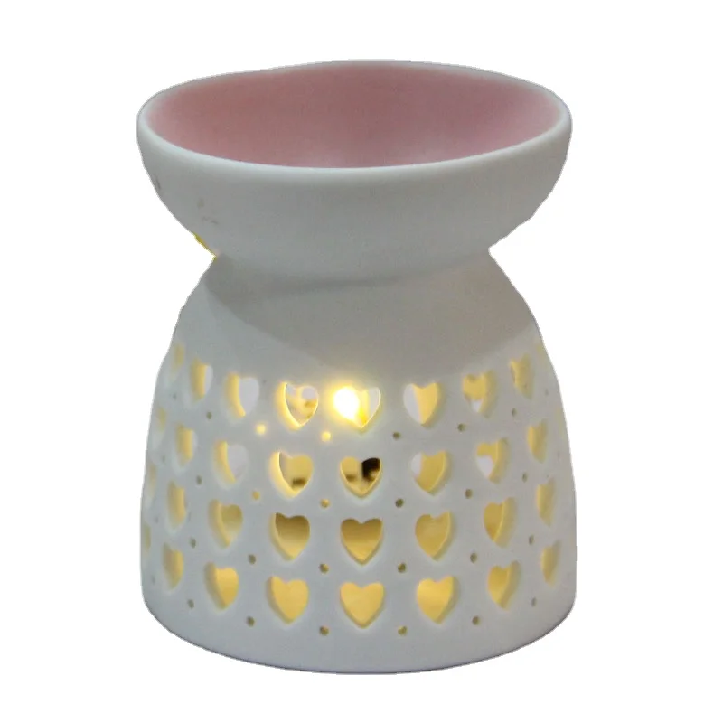 New Custom Fragrance Candle Warmer Aromatherapy Wax Melt Warmer Perfume Porcelain Ceramic Essential Oil Burners
