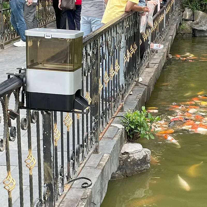 custom luxury auto fish dispenser feed pellet shrimp turtle and other fish feeder machine smart automatic fish feeder