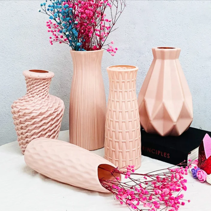 Unbreakable Plastic Vases Modern Desktop Creative Simplicity Plastic Vase for Decoration Household