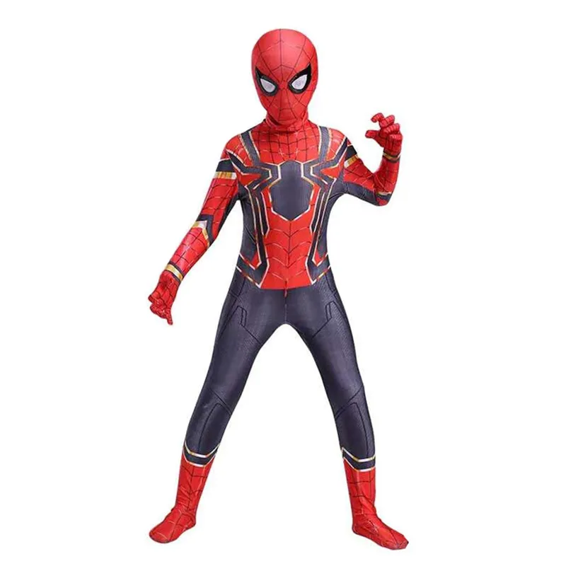 Spiderman Cosplay Children Disfraz De Spider-Man Suit Fancy Jumpsuit Spandex 3D Cosplay Clothing Red Spiderman Costume For Kids