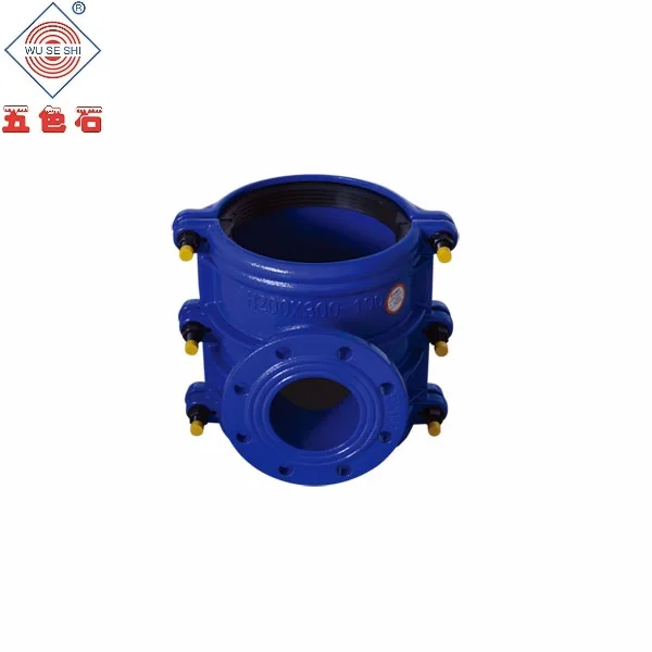 High-pressure Ductile iron Tapping sleeve/ pipe tap Tee/ pipeline saddle clamp for drilling hole