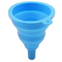 Пищевая Гибкая Складная портативная посуда, многофункциональная силиконовая воронка для кухни