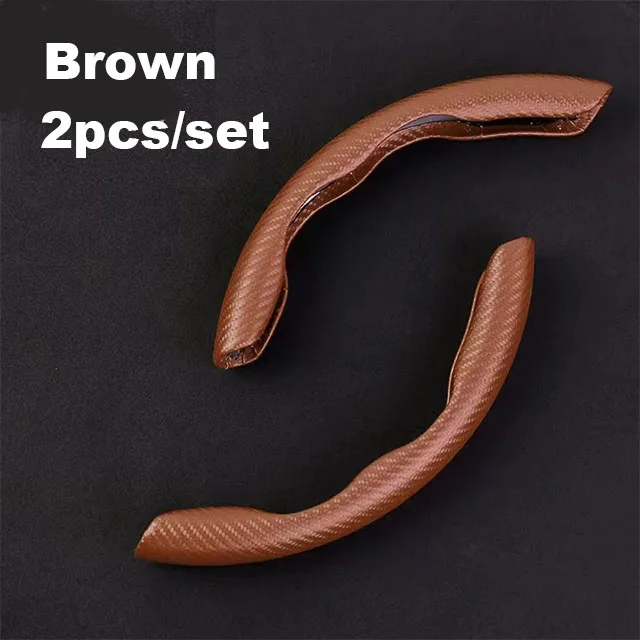 2021 New leather steering covers  luxury universal plastic design carbon fiber Fashion SUV car steering wheel cover