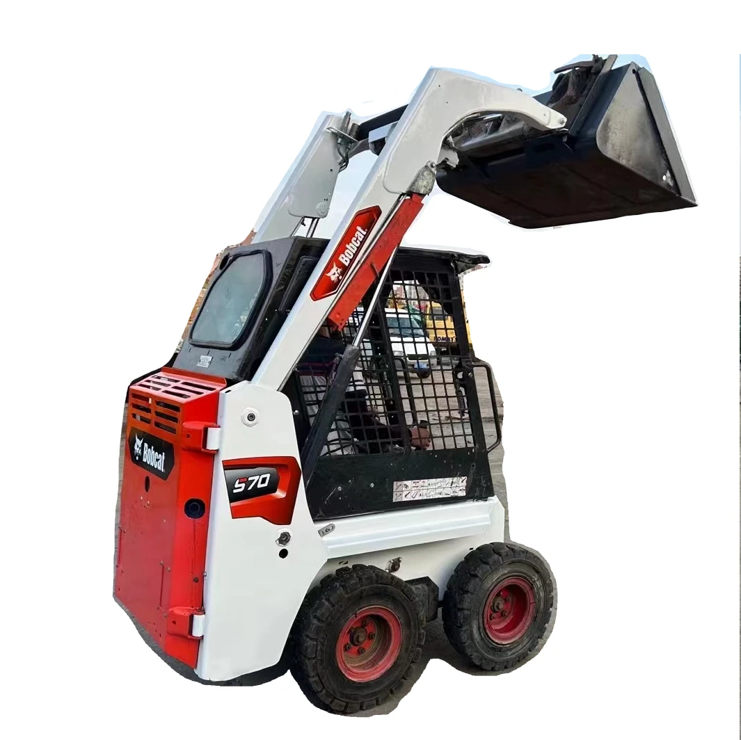 1000kg Used Engineering Construction Machinery Building Mini Small Bobcat Slip Loader,Bobcat S70 Mini Loader of low price
