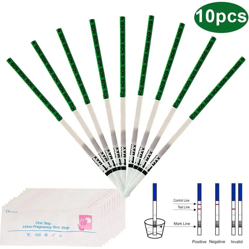 10 Pcs/Set Home Pregnancy Early Tests Strip Urine Testing Kit Small Business Dropshipping Fulfillment Service dropshipping