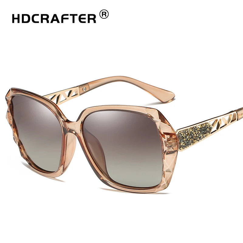 HDCRAFTER классические поляризационные женские солнцезащитные очки с блестящей композитной оправой для вождения UV400 модные из