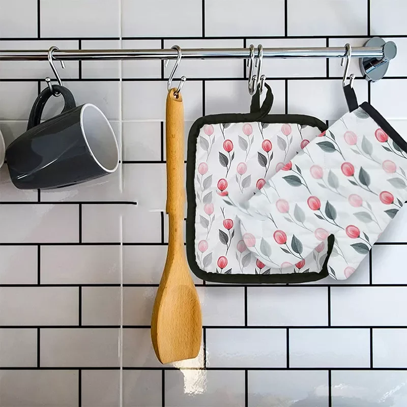 Sublimation Blank Microwave Oven Mitts Heat-Protect Glove - Fire Resistant Gloves For Sublimation Print