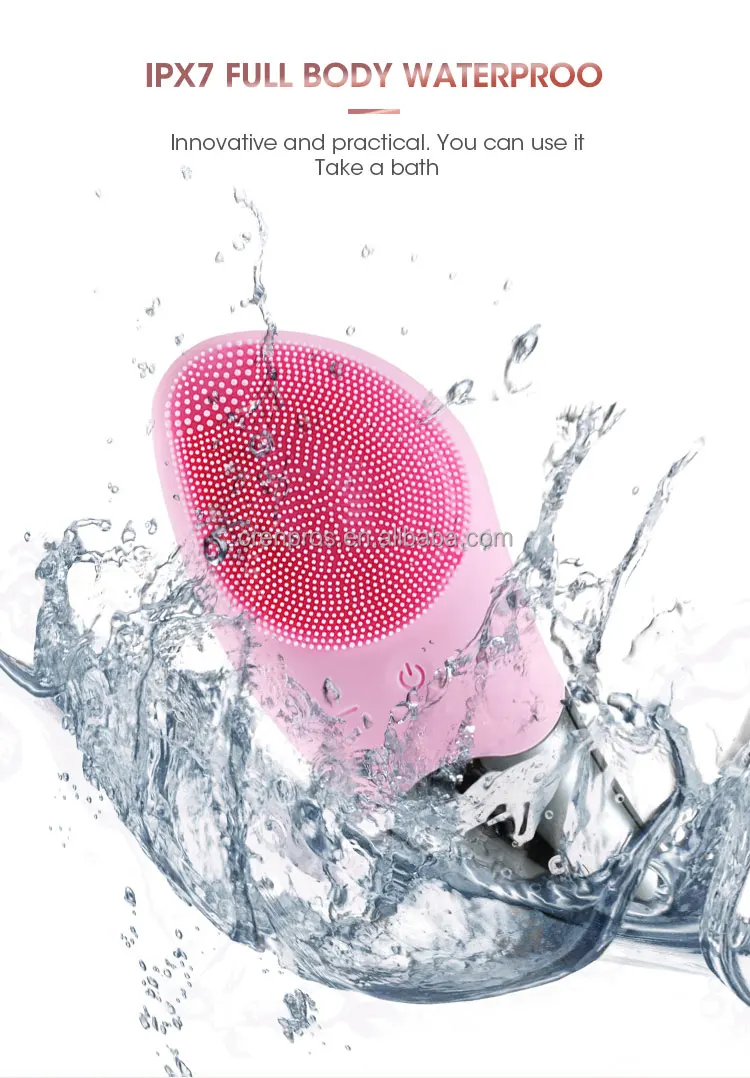 best selling 2022   Electric Silicone face cleansing brush vibrating face cleaner brush deep cleansing scrubber skin care tool