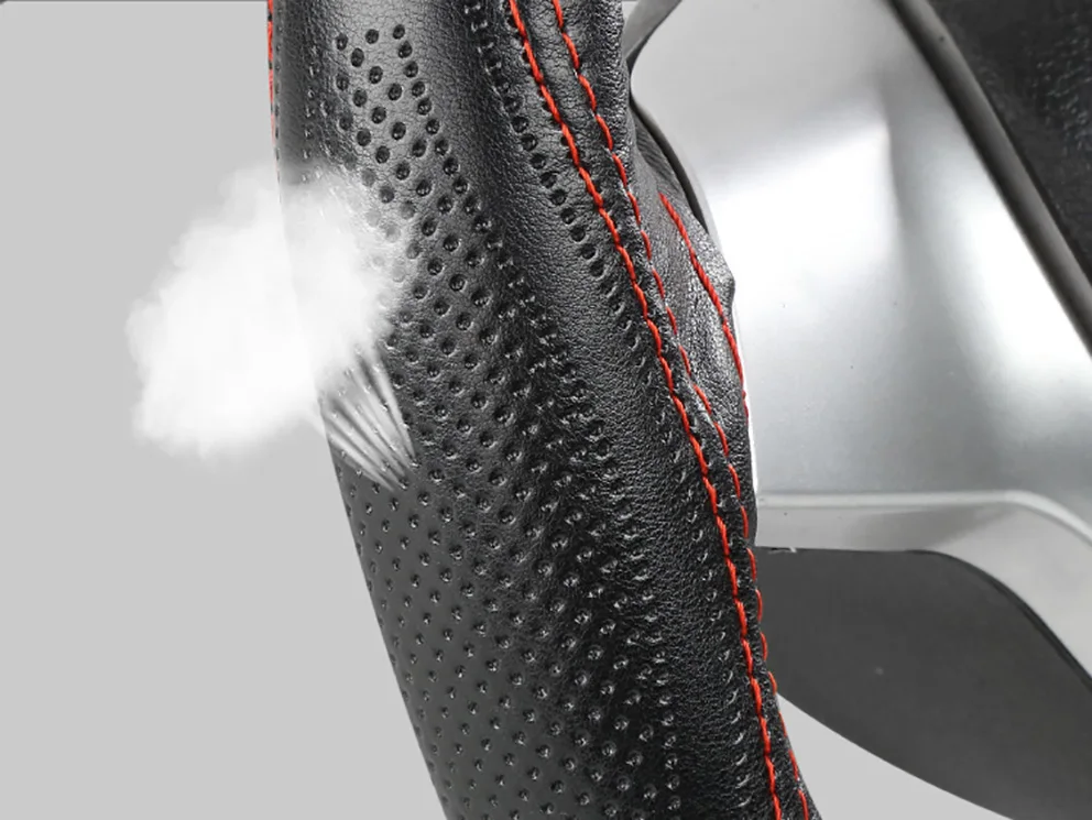 SF185 Sports Style Hand Sew Steering Wheel Cover